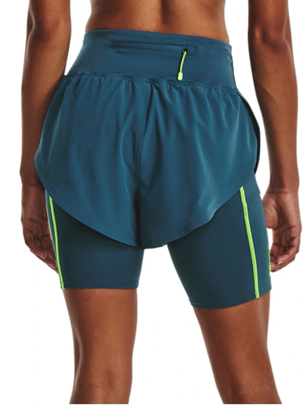 UNDER ARMOUR TEAL 🏃🏻‍♀️RUN ANYWHERE 🏃🏻‍♀️ LAYERED SHORTS SIZE LARGE 🌟NWT🌟